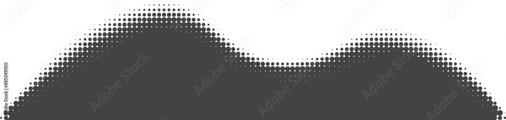 Poster dotted corner element. noise gradient fade effect. halftone grunge gradation shadow. gritty shade bo