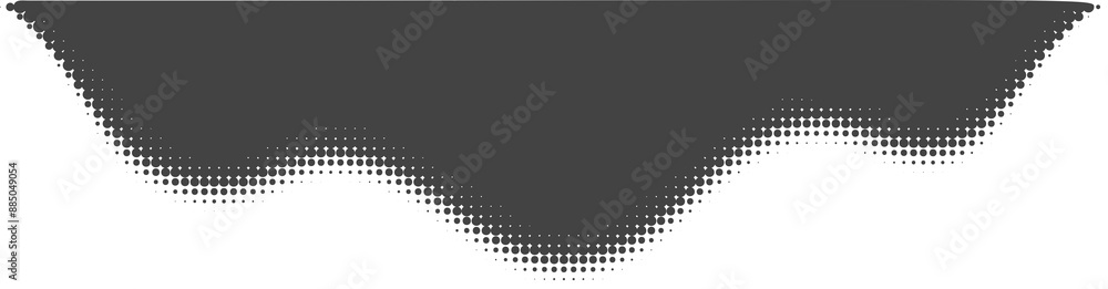 Poster dotted corner element. noise gradient fade effect. halftone grunge gradation shadow. gritty shade bo