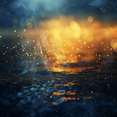 Golden Sunlight Reflecting on Gentle Ocean Waves During a Tranquil Sunset