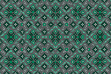 Pixel art pattern seamless for Fabric geometric ethnic pattern seamless,Pixel pattern art wallpaper Background, Design for fabric, curtain, carpet ,geometry seamless pattern art illustration