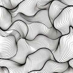 A halftone pattern abstract background of rippled wavy lines, creating a sense of movement