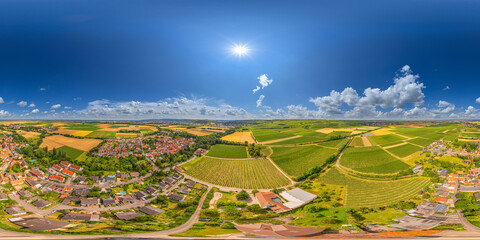 mühlheim germany 360° vr equirectangular environment aerial at 120 m