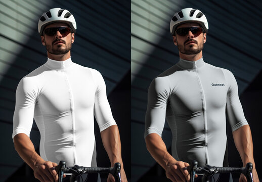Apparel Cycling Jersey Mockup With Generative AI