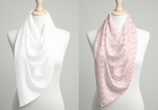 Apparel Scarf Mockup With Generative AI