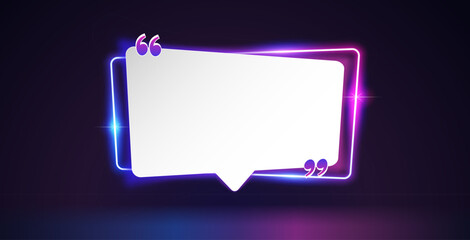 White Sheet for Quotes on a Blurred Background in Retro Wave Style. Vector clip art for your nostalgic project design.