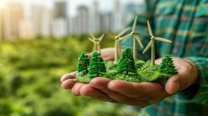 Promoting eco consciousness  human reflection on sustainable environment preservation