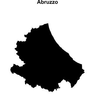 Abruzzo outline map