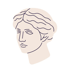 Woman gypsum head. Art supply. Painting tool. Artistic bust. Antique Statue
