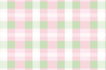 Pink and white pattern plaid tablecloth.
