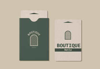 Flatlay Hotel Keycard Mockup With Generative AI
