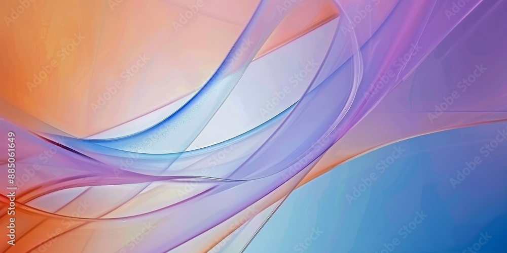 Poster Abstract gradient design with colorful waves and flowing light, showcasing modern and vibrant aesthetic in a sleek, fluid composition
