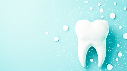 Dental concept healthy equipment tools dental care Professional banner on isolated blue background.
