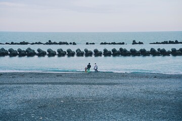 people on the beach