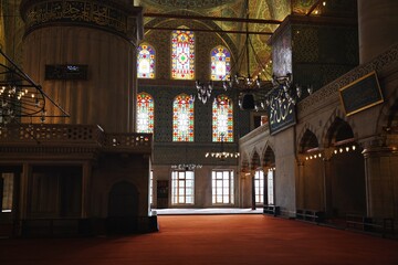 interior of a mosque in Istanbul