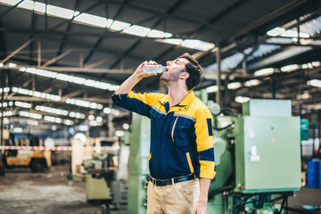 Factory Worker Taking a Break
