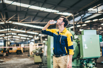 Factory Worker Taking a Break