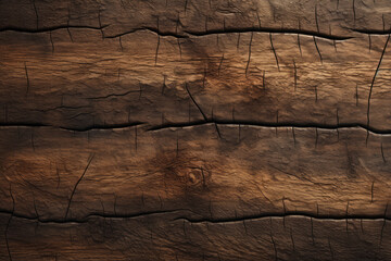 Naklejka premium Processed collage of old cracked brown wood material texture. Background for banner, backdrop