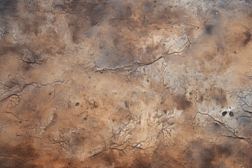 Fototapeta premium Processed collage old dry brown clay surface texture. Background for banner, backdrop or texture