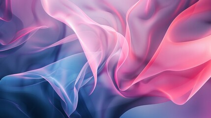 Obraz premium Colorful abstract silk textures in pink and blue hues, flowing gracefully, artistic design concept