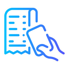 bill Line Gradient Icon