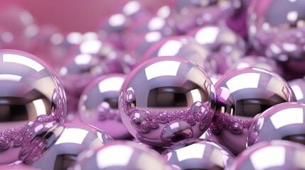 Abstract background with shiny spheres.