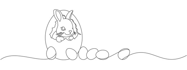 Vector design of eggs and rabbits for Easter, eps 4