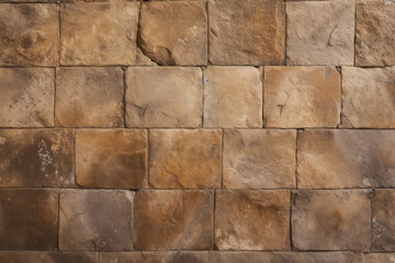 Fototapeta premium Processed collage of ancient yellow block wall texture. Background for banner, backdrop or texture