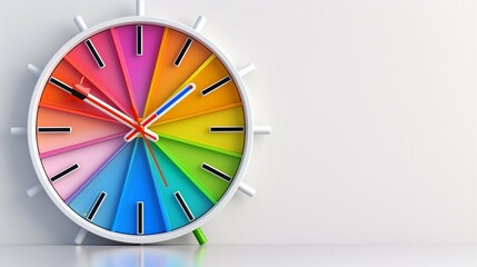 Obraz premium Abstract pattern of clock on a white background