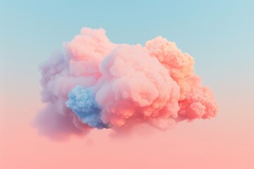 Fototapeta premium Full-color fantasy ring inside the cloud.. Beautiful simple AI generated image in 4K, unique.