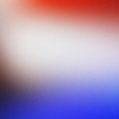 Obraz premium Grainy textured abstract background with a red, white, and blue gradient