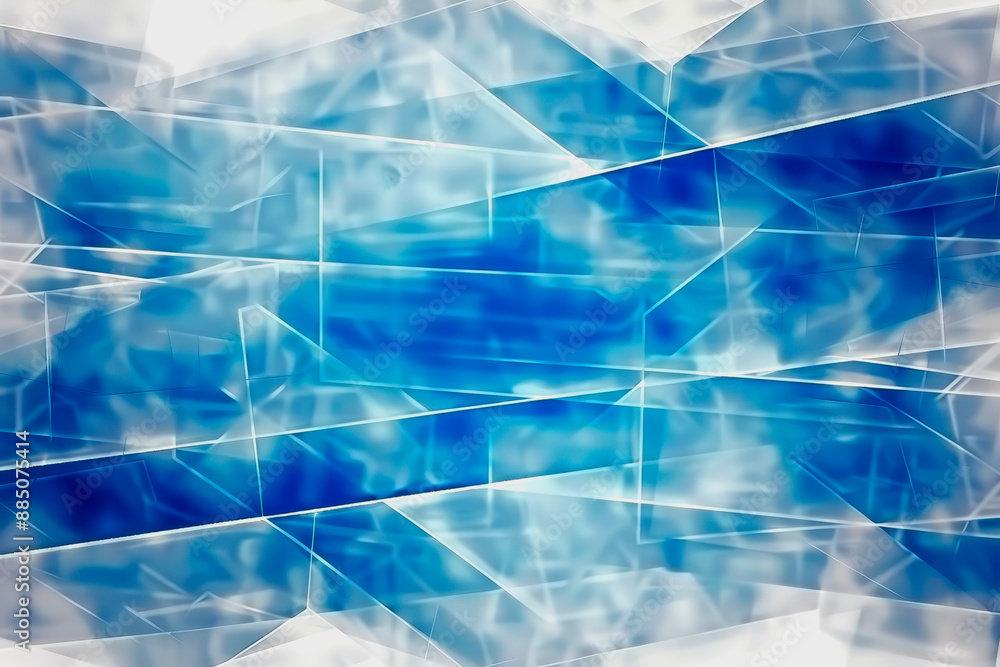 Aufkleber minimalistic blue abstract background with geometric lines and digital elements