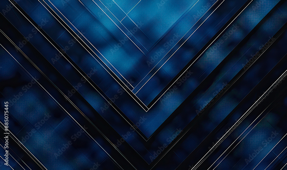 Aufkleber minimalistic blue abstract background with geometric lines and digital elements