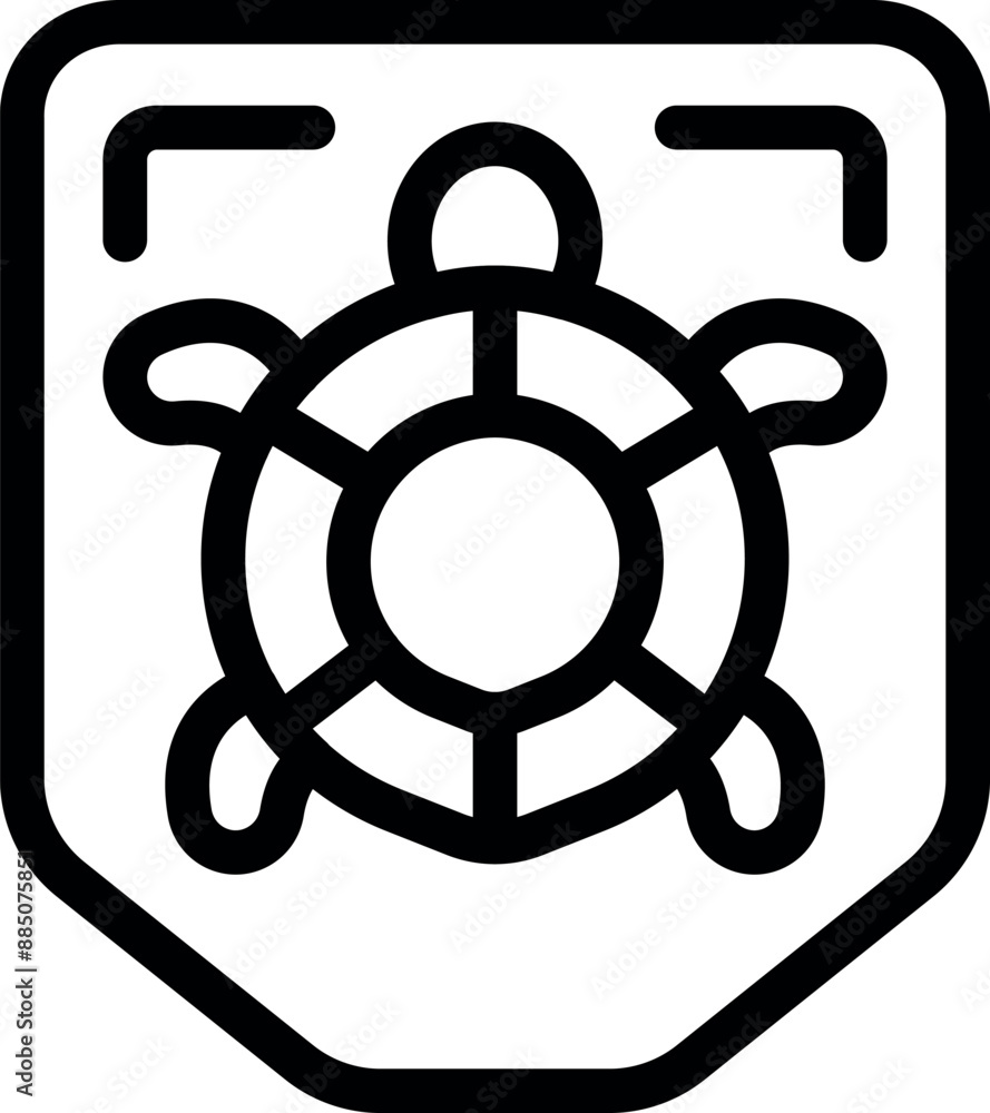 Poster security system signaling slow performance with turtle icon