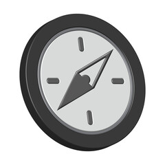 Navigation compass realistic 3d icon of travel concept