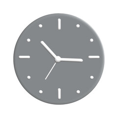Clock icon for success concept with realistic 3d modern design