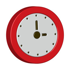 Clock icon for success concept with realistic 3d modern design