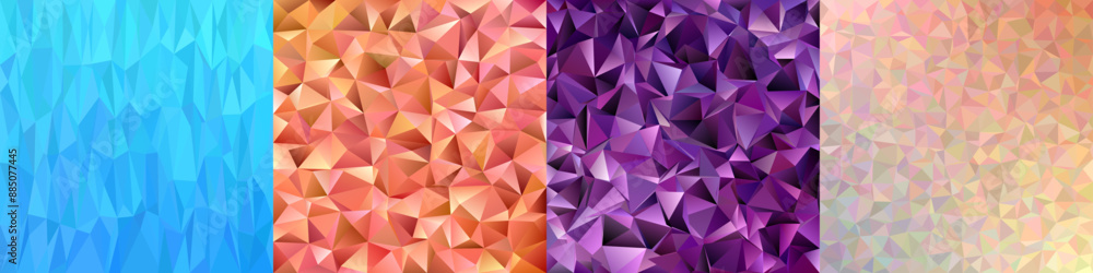 Poster abstract triangle polygon background collection
