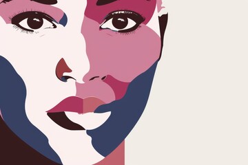 Fototapeta premium Multi-ethnic beauty. Different ethnicity African, Asian women isolated on orange wall with copy space. Generative AI. Beautiful simple AI generated image in 4K, unique.