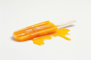 Orange popsicle melting food smoke pipe ice pop.