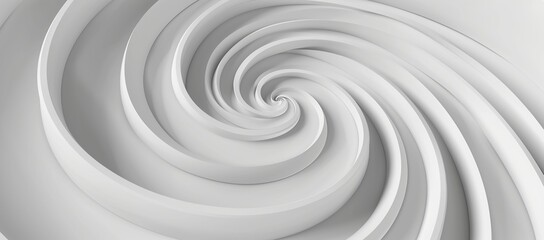 Obraz premium Abstract Spiral - White and 3D