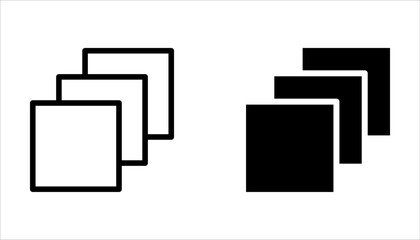 Layer line icon set. Layout sign on white background