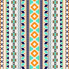 Indian ethnic tribal fabric patterns featuring Nava Geometry designs in striking orange and green tones, ethnic contrasted beautifully a white background. These patterns ethnic showcase the of Indian 