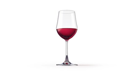 A sleek wine glass icon for a wine bar logo, centered on a pure white background.