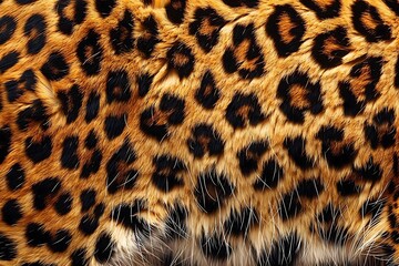 Fototapeta premium Seamless leopard print pattern for background.