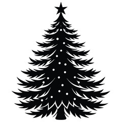 Obraz premium Christmas Winter Snowflake Silhouette Vector on White Background