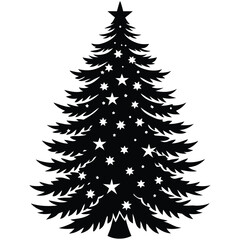 Obraz premium Christmas Winter Snowflake Silhouette Vector on White Background