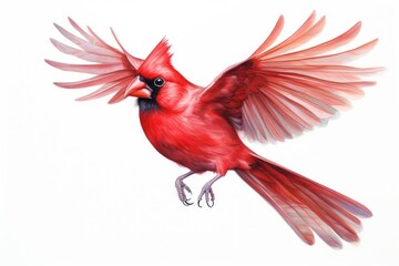 Obraz premium Vibrant cardinal bird illustration