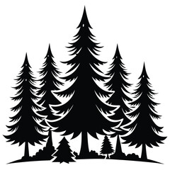 Obraz premium Christmas Winter Snowflake Silhouette Vector on White Background