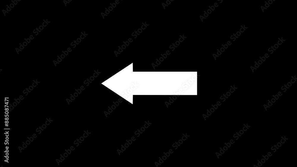 Poster arrows pointing to the left. flashing direction indicators.
