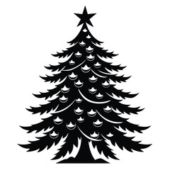 Obraz premium Christmas Winter Snowflake Silhouette Vector on White Background